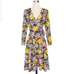 Trashy Diva retro wrap dress in Victory Floral 12